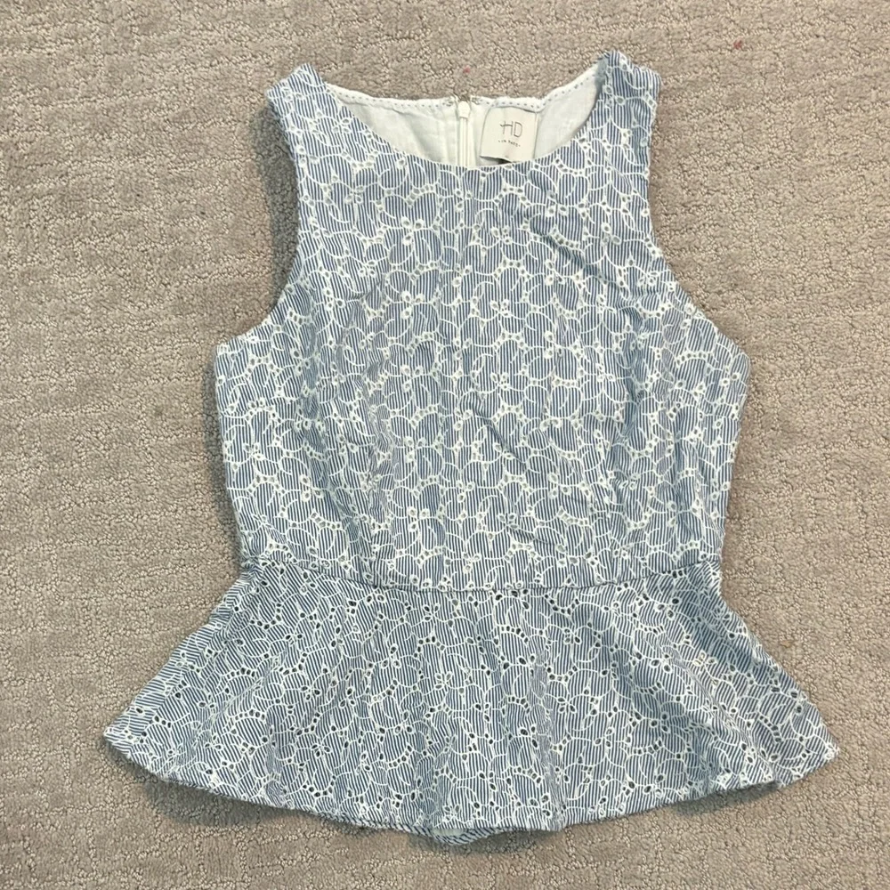 Anthropologie HD in Paris Peplum Blouse | Size 2 - Picture 2 of 5